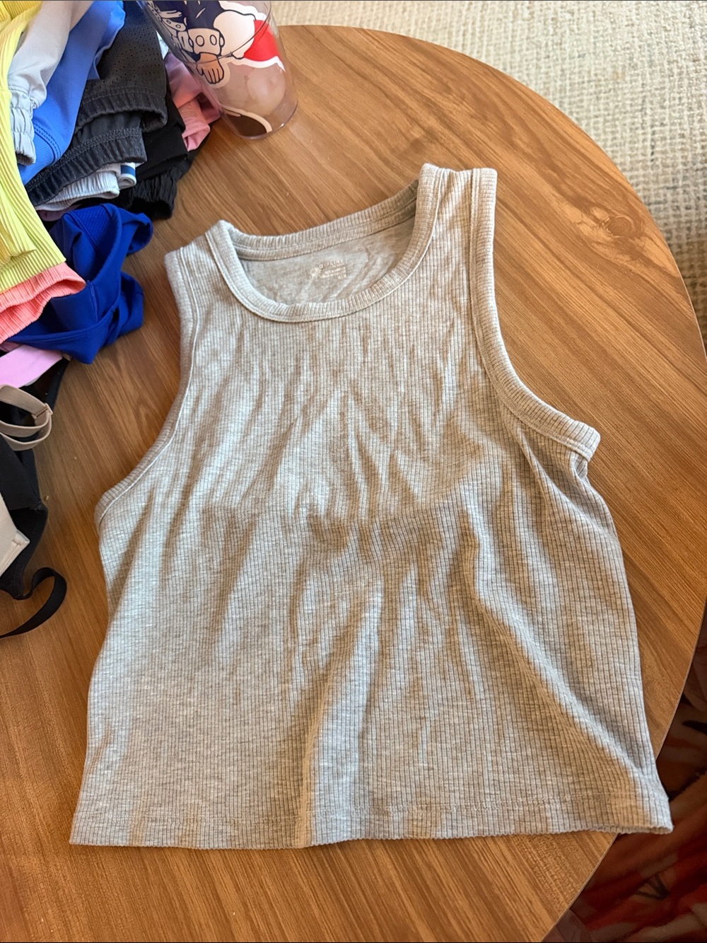 Offline by Aerie Women’s Ribbed Tank Top in Light Gray